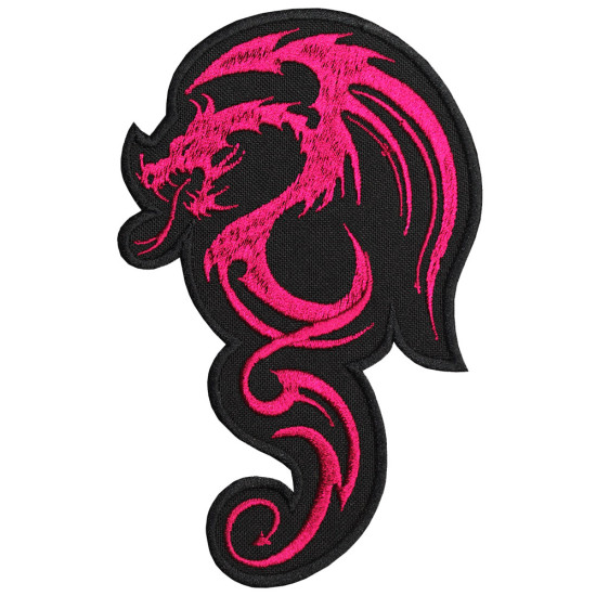 Embroidery Purple Dragon Sew-on patch in Tattoo Style  