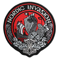 Patch ricamata sulla manica da cucire Nordic Invasion Scandinavia