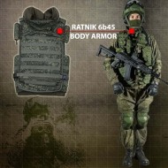 Russische Armee digitale camo 5A Klasse MOLLE Körper Rüstung Weste 6b45 RATNIK