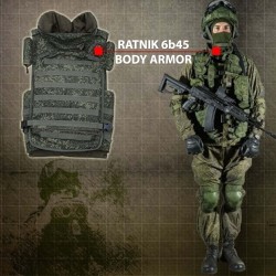 Russian digital camo 5A class RATNIK MOLLE body armor vest 6b45