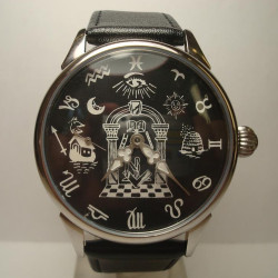 Chelyabinsk Watch Factory (CWF) Molnija transparent wristwatch
