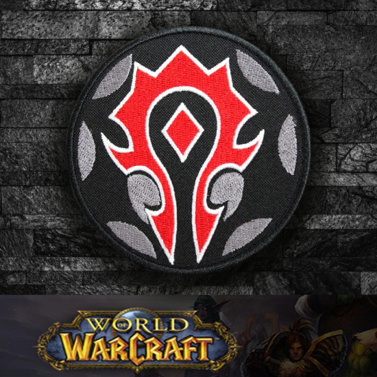 Toppa da cucire / termoadesiva con ricamo logo World of WarCraft The Horde