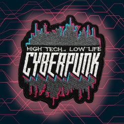 CYBERPUNK 2077 Patch brodé à coudre / thermocollant High Tech Low Life