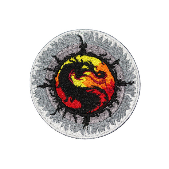Mortal Combat Emblem MK Logo Embroidery Velcro / Iron-on Patch