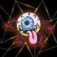 Halloween EYE Monster Haunted House Stickerei Klettverschluss / Bügelbild