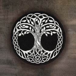 Patch à la main de broderie YGGDRASIL arbre de vie