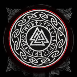 Parche bordado nórdico Valknut Odin Symbol Celtic Viking Rune