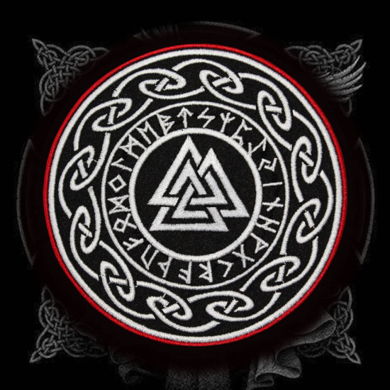 Parche bordado nórdico Valknut Odin Symbol Celtic Viking Rune