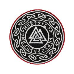 Patch de broderie nordique Valknut Odin symbole Celtic Viking Rune