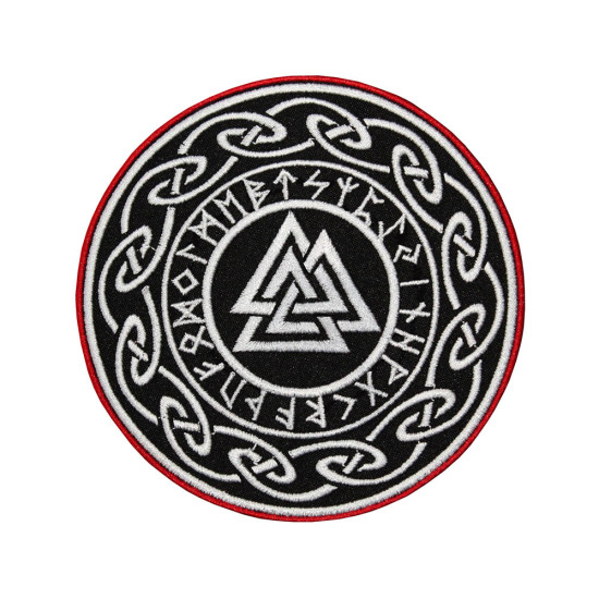 Toppa per ricamo nordico con runa celtica vichinga simbolo di Valknut Odin