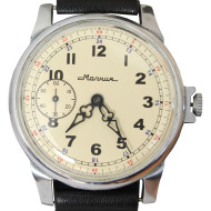Reloj de pulsera soviético vintage mecánico beige Molnija 18 joyas