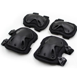 Tactical Black protection knee / elbow pads for Airsoft / Combat gear