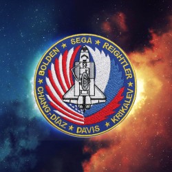 Toppa per astronave cucita sulla manica della missione spaziale degli Stati Uniti STS-60