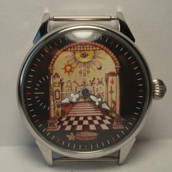 Vintage rare USSR "Heaven's Gate" mechanical 18 Jewels wristwatch