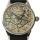古い世界地図とMolnijaヴィンテージロシアの腕時計
