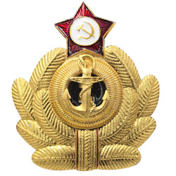 Military Soviet Navy Fleet hat badge Crab Cockade