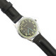 Sowjetische Armbanduhr 24 Stunden Molnija mit schwarzem Zifferblatt