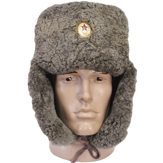 Garde-frontières de sécurité d'état de l'Union soviétique d'origine oreillettes d'hiver chapeau gris militaire russe Ushanka