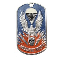 USA military dog tag AIRBORNE TROOPS 