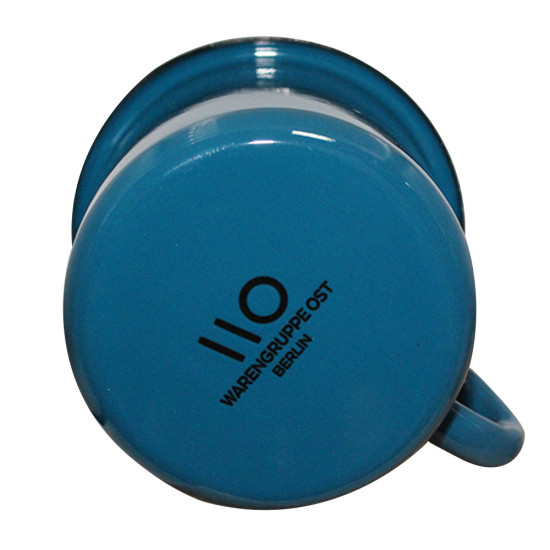 Mug de camping 250 ml en métal bleu de fabrication allemande