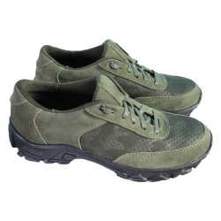 Taktische Turnschuhe für Damen Summer Olive Ledertrainer