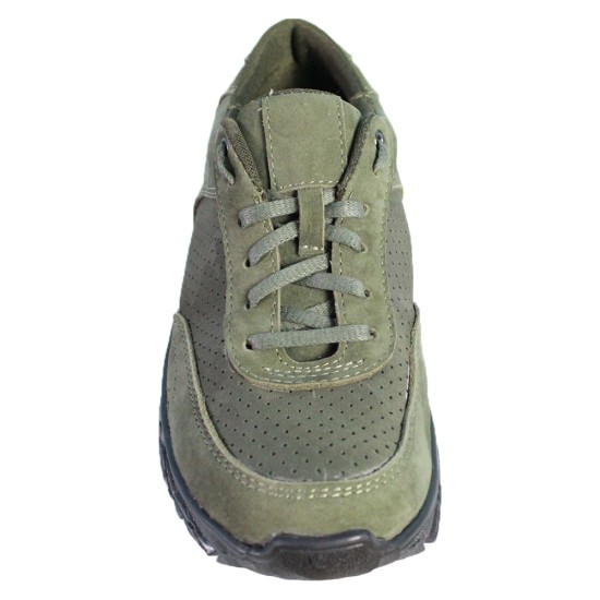 Taktische Turnschuhe für Damen Summer Olive Ledertrainer