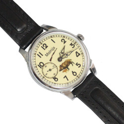 Molnija Hunter vintage Soviet wristwatch with Boar