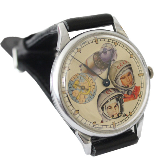 Sowjetischen Raum Armbanduhr molniya Gagarin & Tereshkova