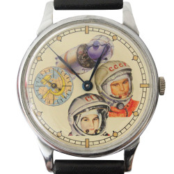 Soviet SPACE wrist watch MOLNIYA Gagarin & Tereshkova