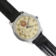 Soviet NKVD wrist watch MOLNIYA sign LENIN STALIN 18 Jewels