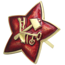 Soviet RKKA Military RED ARMY hat badge