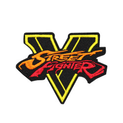 Patch iron-on / velcro fatta a mano con ricamo logo Street Fighter Game