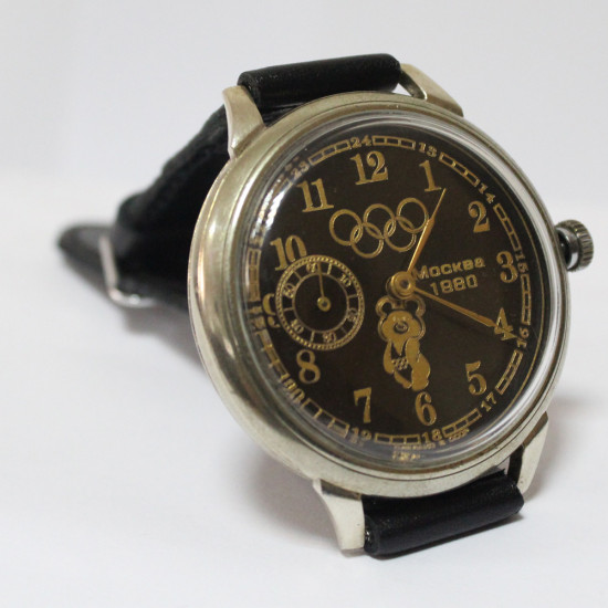 Reloj de pulsera mecánico soviético de la URSS MOLNIJA Olimpiadas de los 80 (relámpago)