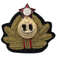 Admiral spun gold hat insignia cockade badge 