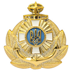 Military Ukrainian Navy hat insignia 