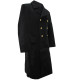 Caldo cappotto militare invernale Navy Fleet Esercito sovietico Cappotto nero lungo in vera lana navale