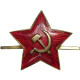 Brass & Enamel Soviet RED STAR hat Insignia RKKA Badge