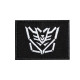 Toppa termoadesiva / velcro ricamata con logo Transformers Decepticons