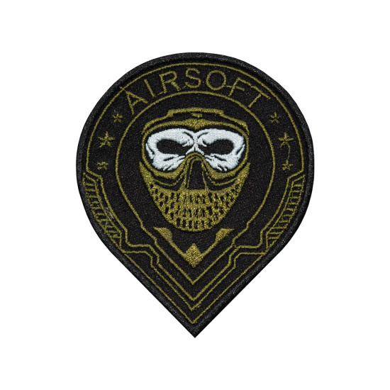 Patch thermocollant / velcro avec manches brodées Airsoft Soldier Face