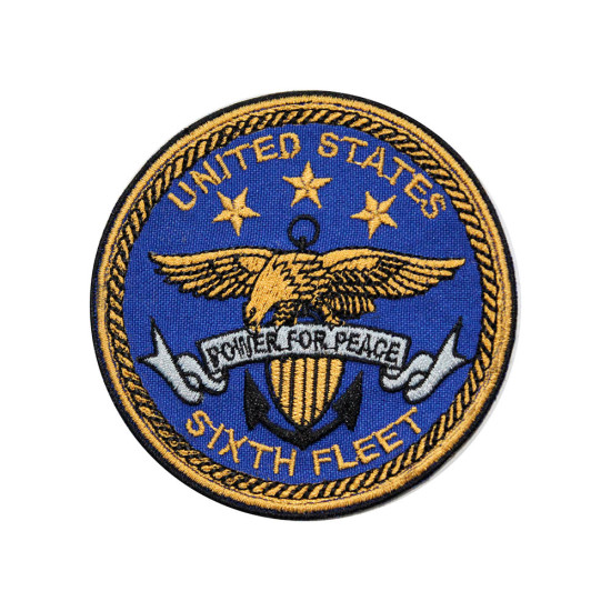 Sixth Fleet United States Navy Embroidered Iron-on / Velcro Patch