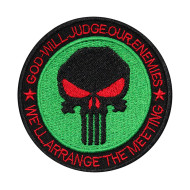 God Will Judge Our Enemies Airsoft Embroidered Iron-on / Velcro Patch