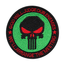 God Will Judge Our Enemies Airsoft Embroidered Iron-on / Velcro Patch