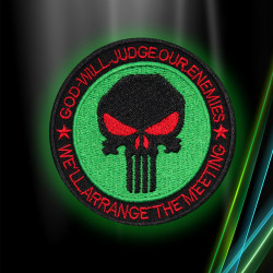 God Will Judge Our Enemies Airsoft Embroidered Iron-on / Velcro Patch