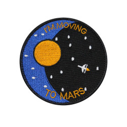 Parche termoadhesivo / con velcro bordado de SpaceX Im Moving to Mars