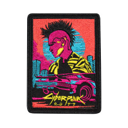 CYBERPUNK2077ゲーミングアート刺繡アイアンオン/ベルクロパッチ