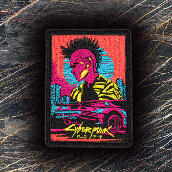 CYBERPUNK2077ゲーミングアート刺繡アイアンオン/ベルクロパッチ