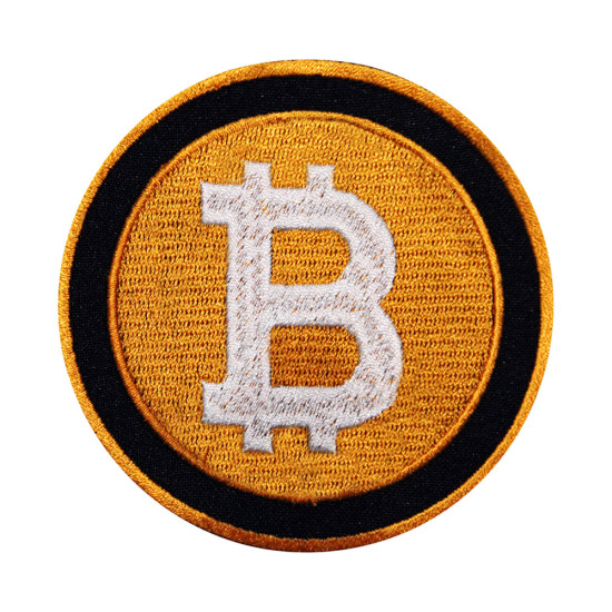 Bitcoin Cryptocurrency Logo Emblem Airsoft Patch termoadesiva / velcro ricamata