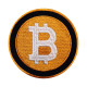 Emblema del logotipo de Bitcoin Cryptocurrency Airsoft bordado hierro-en / parche de velcro