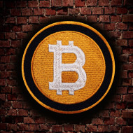 Emblème du logo Bitcoin Cryptocurrency Patch Airsoft brodé thermocollant / Velcro