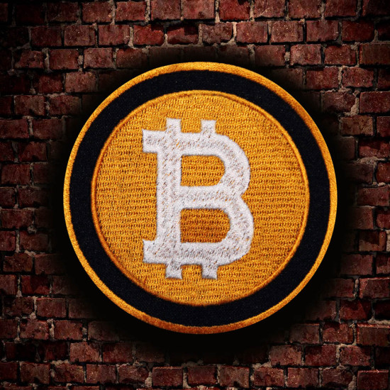 Bitcoin Cryptocurrency Logo Emblem Airsoft Embroidered Iron-on / Velcro Patch